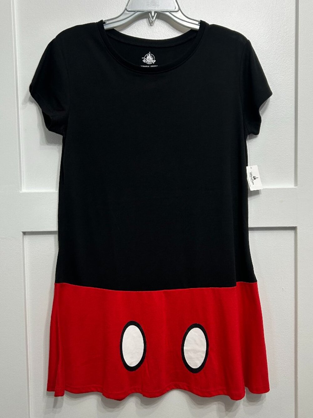 Disney Parks Mickey Mouse Black & Red Colorblock Tunic Dress, Medium, NWT